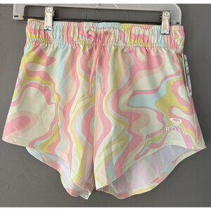 Roxy 2” Wavy BSH Board Shorts Women's Size XS Blue/Pink/Green Beach Surf Swim